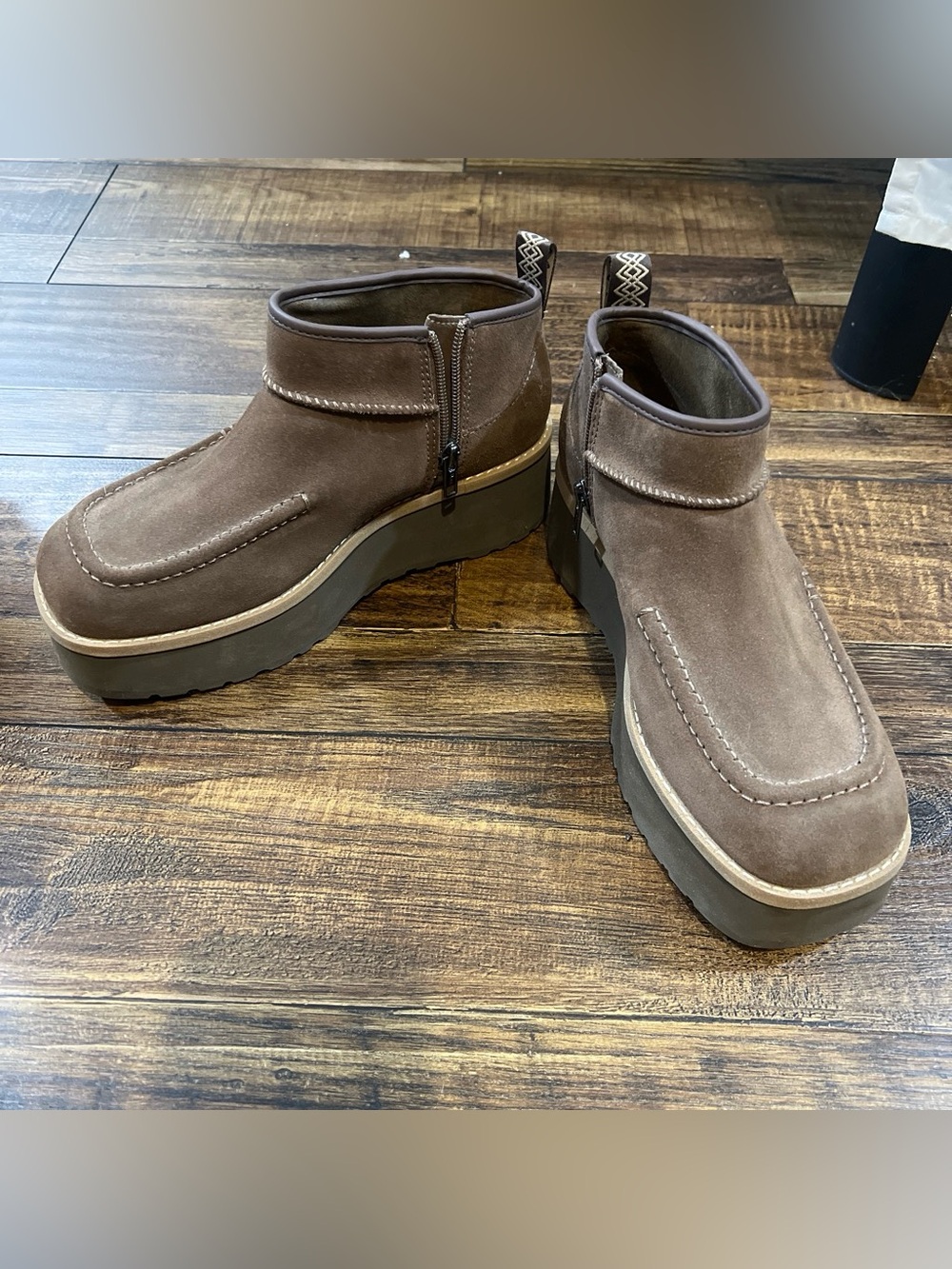 UGG Women’s Brown Suede Chukka Platform Boots